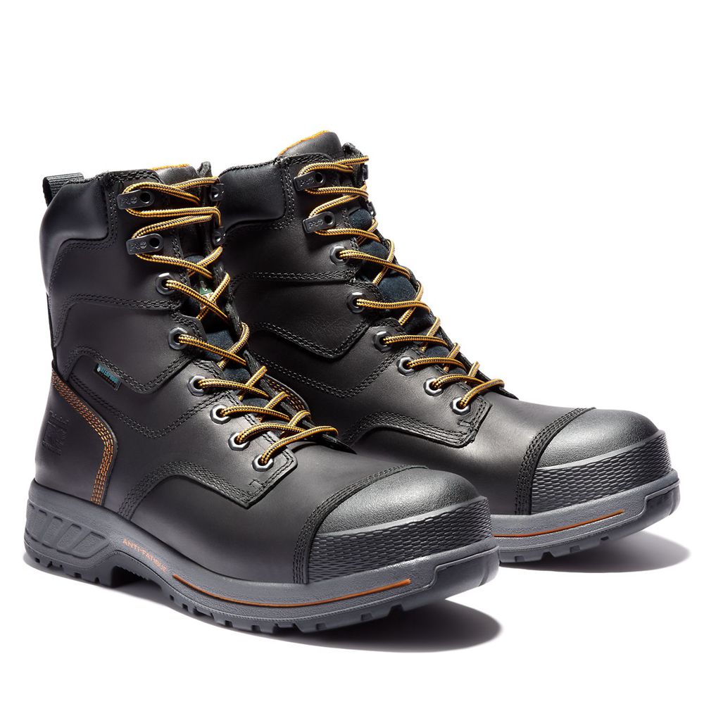 Timberland Μποτακια Εργασίας Ανδρικα Μαυρα - Pro® Endurance Hd 8\" Comp Toe - Greece 4537281-TO